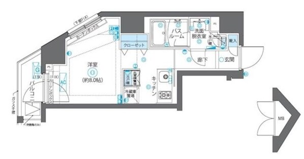 下落合駅 徒歩3分 4階の物件間取画像